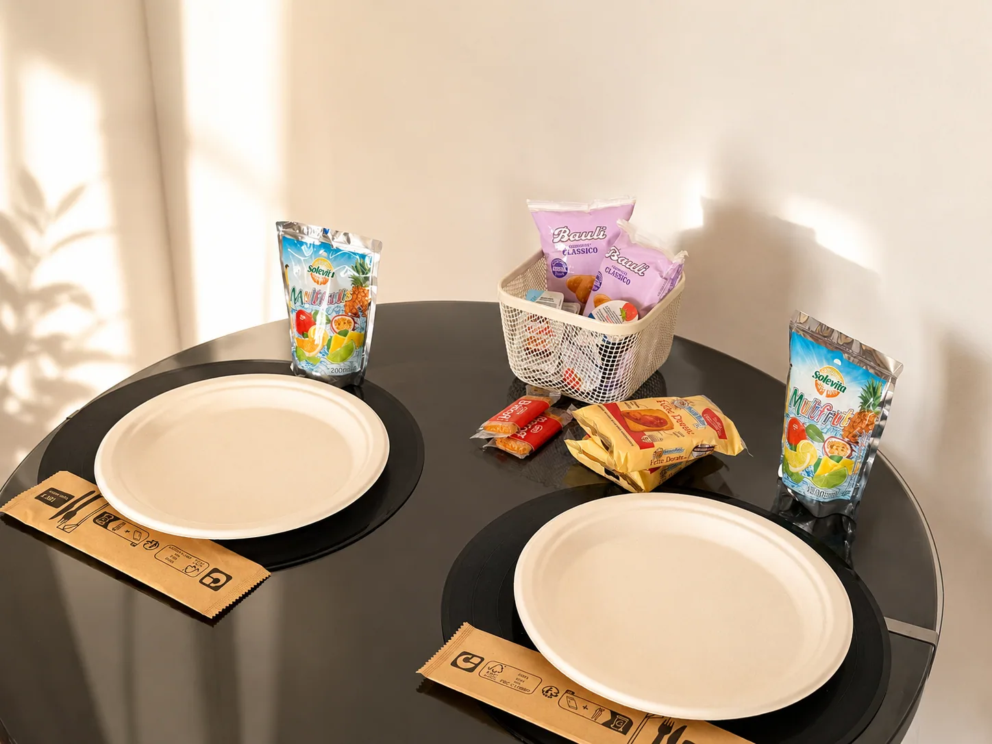 Tavolo preparato per la colazione in Apartment II